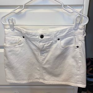 citizens of humanity white jean skirt